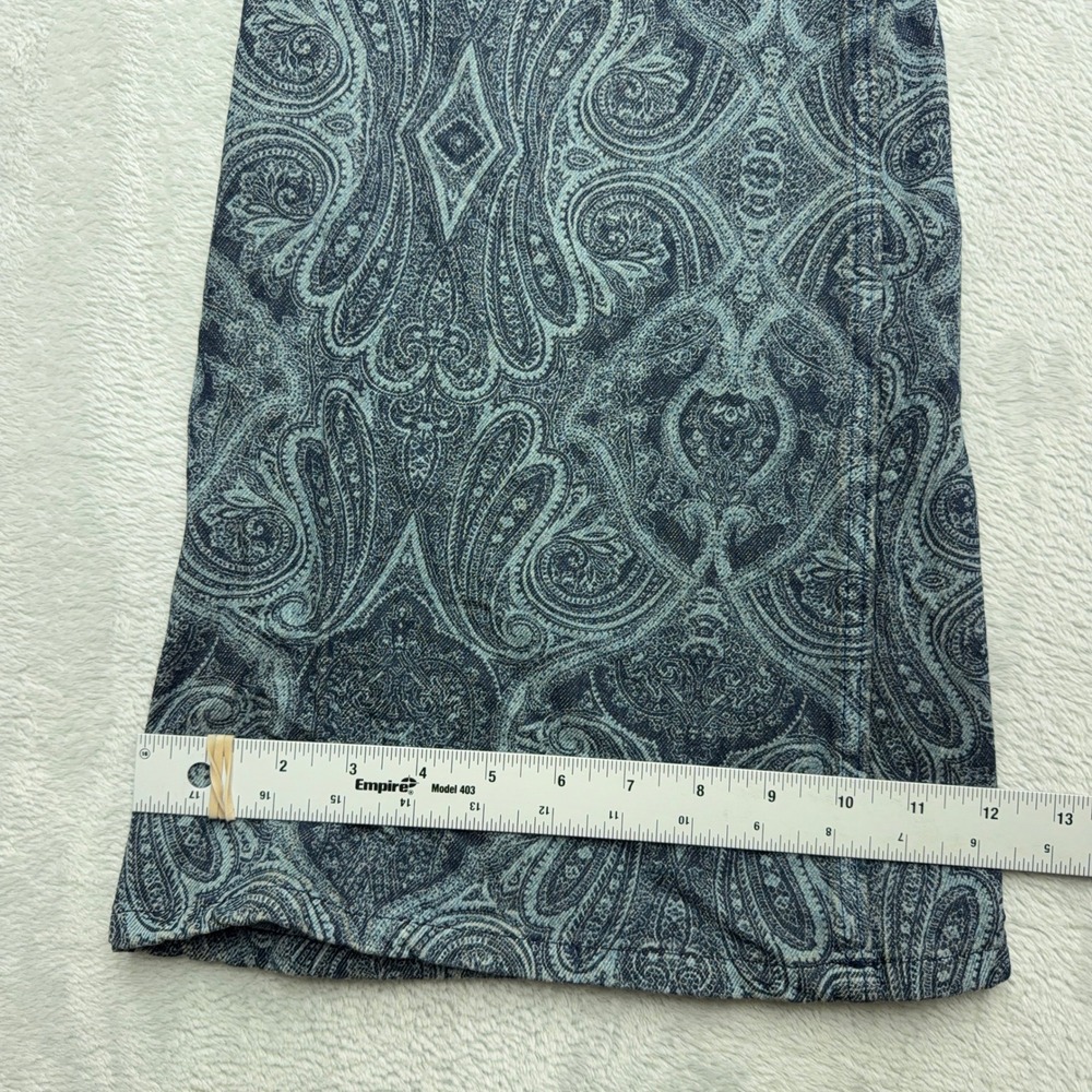 Wrangler Jeans Womens 14 Blue Paisley High-Rise Fierce Flare Stretch Denim Pants - Picture 2 of 9